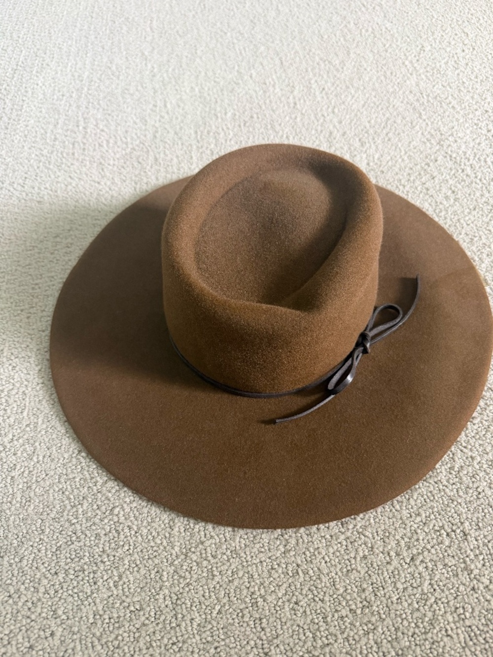 Peruvian Connection NWT 100% Rabbit Fur Felt Brown Gaucho Hat Made in USA